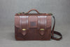 Leather Briefcase Plainsman Double Latch