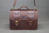 Leather Briefcase Plainsman Double Latch