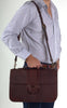 Leather Briefcase Plainsman Single Latch